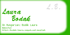 laura bodak business card